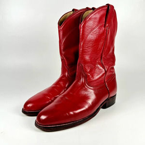 Women's Vintage Wrangler Roper Western Red Cowboy Boots Size 9 62252